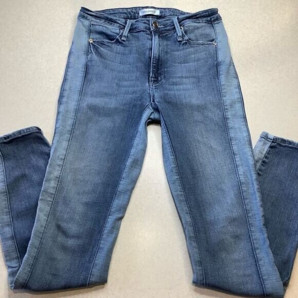 Good American Good Waist 0/25 Two Toned Side Panel Jeans - Picture 4 of 7